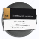 Recherche de cuir blanc cartes visite Monogramme