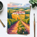 Recherche de peinture de vignoble cartes postales Toscane