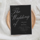 Recherche de noires et argentées invitations Mariée