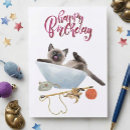 Recherche de siamois chat vœux cartes Aquarelle