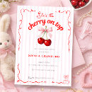 Recherche de cerises invitations Unique