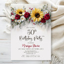 Recherche de tournesol rouge invitations Élégant