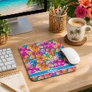 Recherche de motif hawaïen tapis souris Bleu