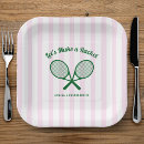 Recherche de tennis assiettes en papier Rose et vert
