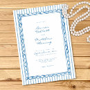 Recherche de et rayure bleue invitations Bleu et blanc