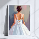 Recherche de robe de mariée posters Aquarelle