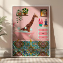 Recherche de girafe posters Rose