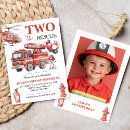 Recherche de camion de pompiers rouge invitations Pour enfants