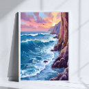 Recherche de côte rocheuse posters Aquarelle