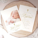 Recherche de baptême invitations Croix dorée