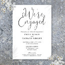 Recherche de black and white fiançailles invitations Nous sommes engagés