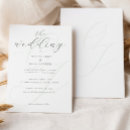 Recherche de vert sauge mariage invitations Moderne élégant