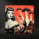 Recherche de soucoupe carreaux Science fiction