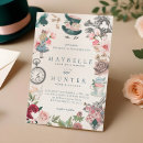 Recherche de alice pays merveille invitations Vintage