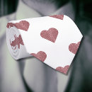 Recherche de coeur rose cravates Blanc