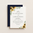 Recherche de tournesol mariage invitations Bleu marine