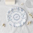 Recherche de baroque assiettes en papier Monogramme