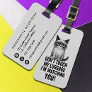 Recherche de humour de chat bagages étiquettes Mignon