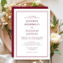Recherche de bordeaux mariage invitations Rouge