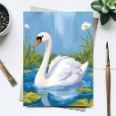 Recherche de peinture de cygne cartes postales Aquarelle