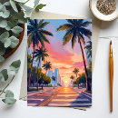 Recherche de coucher du soleil de miami cartes postales Arbres