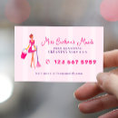 Recherche de service de ménage cartes visite Rétro