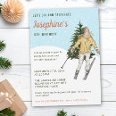 Recherche de ski anniversaire invitations Aquarelle