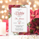 Recherche de poinsettia de noël invitations Rouge