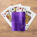 Recherche de violet jeux de cartes Métal brossé