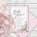 Recherche de lapin rose invitations Bébé fille