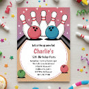 Recherche de fille de bowling invitations Rose et violet
