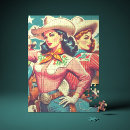 Recherche de cowgirl puzzles Pays