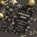 Recherche de noir et or noël invitations Invités