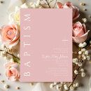 Recherche de blush pink baptême invitations Simple