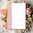 Recherche de blush pink baptême invitations Moderne