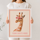 Recherche de girafe drôle posters Illustration