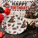 Recherche de anniversaire avec une moto assiettes Garçon