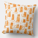 Recherche de mignon chat coussins Orange