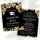Recherche de réunion de classe invitations Noir et or