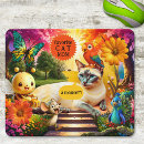 Recherche de drôle chat tapis souris Coloré