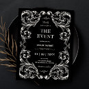 Recherche de vintage noir et blanc invitations Gothique