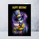 Recherche de clown de cirque vœux cartes Drôle