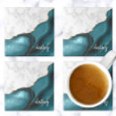 Recherche de bleu turquoise dessous de verres Moderne