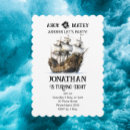 Recherche de bateau de pirate invitations Aquarelle
