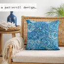 Recherche de batik bleu coussins Moderne