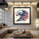 Recherche de dessin d aigle posters Drapeau américain