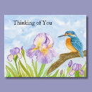 Recherche de iris bleu cartes postales Aquarelle