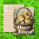 Recherche de poussins jaunes cartes postales Printemps