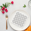 Recherche de polka dot serviettes Gris