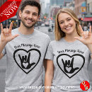 Recherche de langue signes tshirts Je t'aime